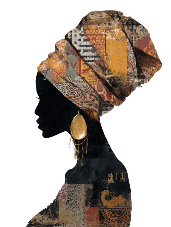 Elegant African Silhouette V2 Vinyl Car Decal Sticker – Waterproof & UV-Resistant 