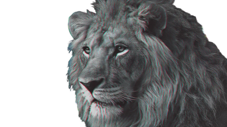 Glitch Lion Vinyl Car Decal Sticker – Waterproof & UV-Resistant 
