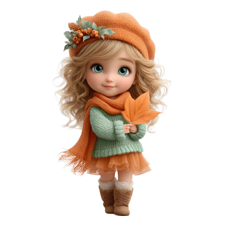 Cute Autumn Girl Vinyl Car Decal Sticker – Waterproof & UV-Resistant 