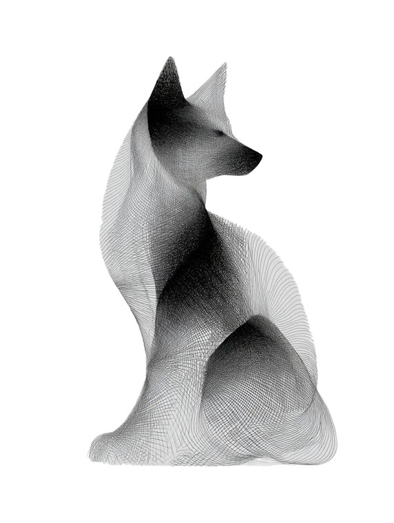 Geometric Totem Puppy V2 Vinyl Car Decal Sticker – Waterproof & UV-Resistant 