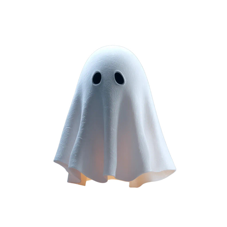 Cartoonish Ghost Silhouette Vinyl Car Decal Sticker – Waterproof & UV-Resistant 