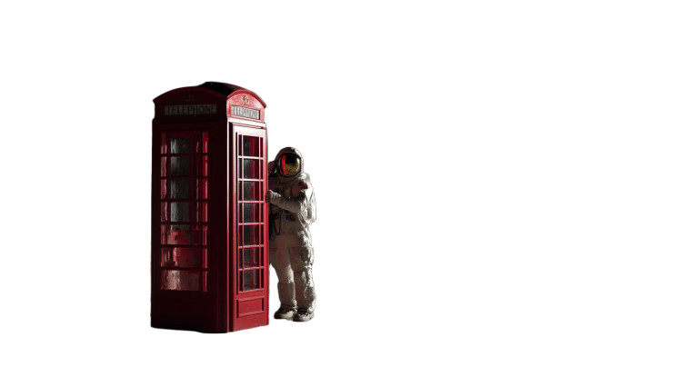 Astronaut In Phonebox Vinyl Car Decal Sticker – Waterproof & UV-Resistant 