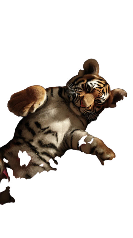 Baby Tiger In Flowers Vinyl Car Decal Sticker – Waterproof & UV-Resistant 