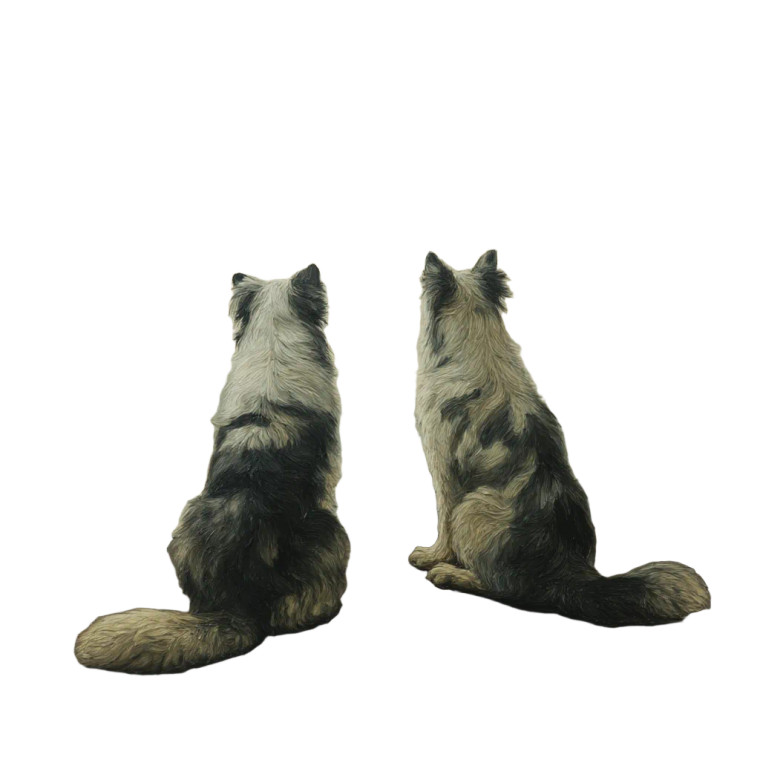 Dogs' Back View Vinyl Car Decal Sticker – Waterproof & UV-Resistant 