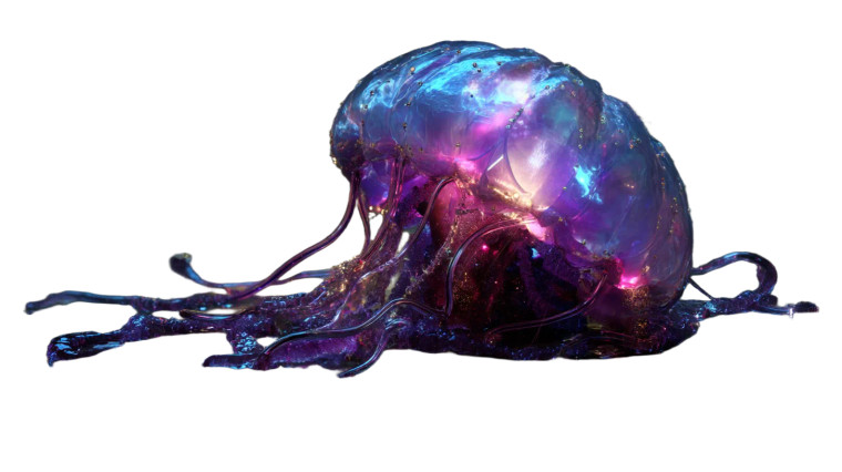 Rainbow Diamond Jellyfish Vinyl Car Decal Sticker – Waterproof & UV-Resistant 