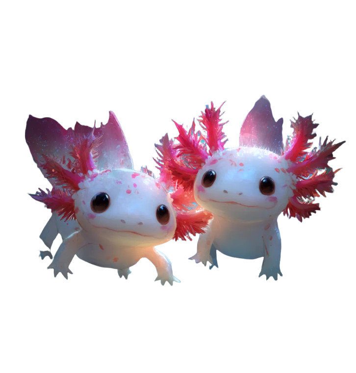 Cute Axolotls Vinyl Car Decal Sticker – Waterproof & UV-Resistant 