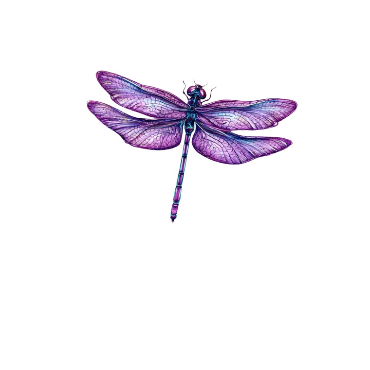Purple Dragonfly Design Vinyl Car Decal Sticker – Waterproof & UV-Resistant 