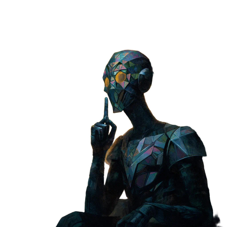 Prismatic Humanoid Vinyl Car Decal Sticker – Waterproof & UV-Resistant 