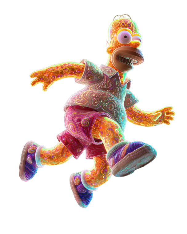 Psychedelic Homero Vinyl Car Decal Sticker – Waterproof & UV-Resistant 