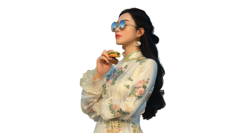 Stylish Vietnamese Woman V2 Vinyl Car Decal Sticker – Waterproof & UV-Resistant 