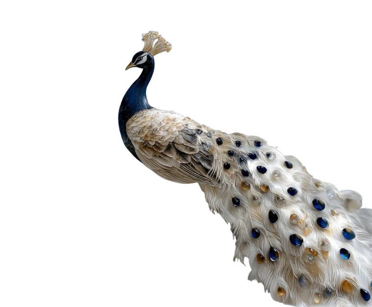 Jeweled Peacock Vinyl Car Decal Sticker – Waterproof & UV-Resistant 