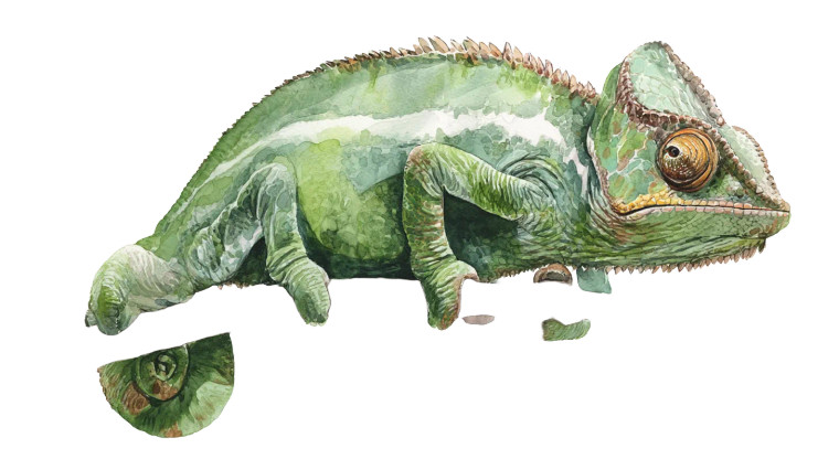 Chameleon On Branch Vinyl Car Decal Sticker – Waterproof & UV-Resistant 