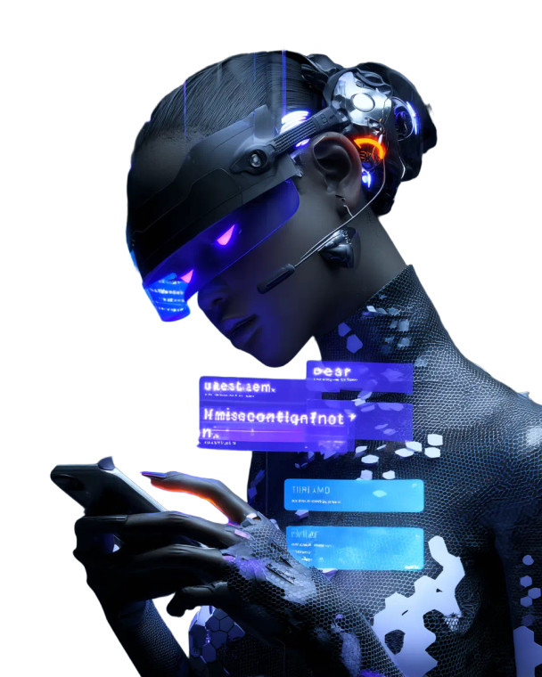 Cyberpunk Service Agent Vinyl Car Decal Sticker – Waterproof & UV-Resistant 