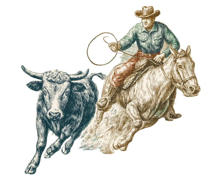 Vintage Cowboy Lasso Vinyl Car Decal Sticker – Waterproof & UV-Resistant 