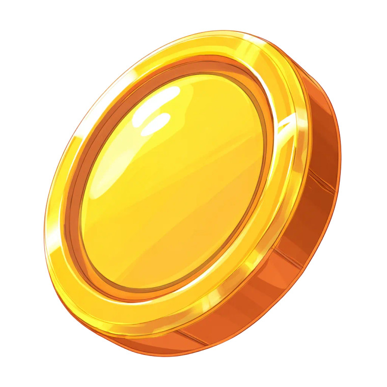 Shiny Gold Coin Vinyl Car Decal Sticker – Waterproof & UV-Resistant 