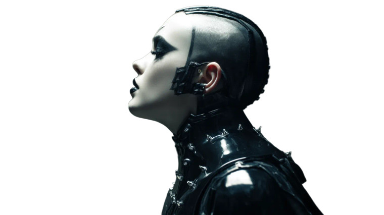 Futuristic Goth Punk Vinyl Car Decal Sticker – Waterproof & UV-Resistant 