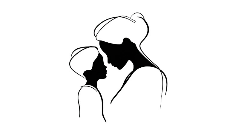 Mother And Child V87 Vinyl Car Decal Sticker – Waterproof & UV-Resistant 