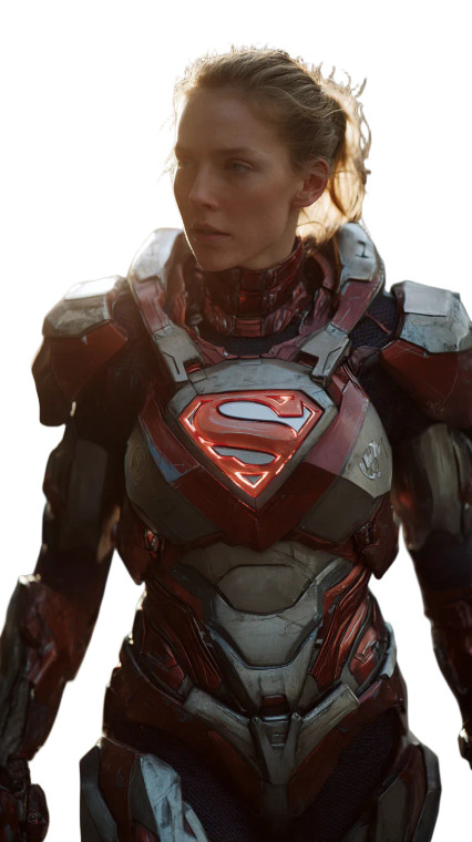 Supergirl In Armor Vinyl Car Decal Sticker – Waterproof & UV-Resistant 