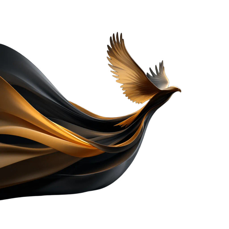 Golden Eagle Flight V4 Vinyl Car Decal Sticker – Waterproof & UV-Resistant 