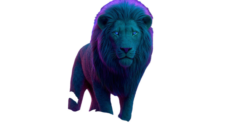 Neon Jungle Lion Vinyl Car Decal Sticker – Waterproof & UV-Resistant 