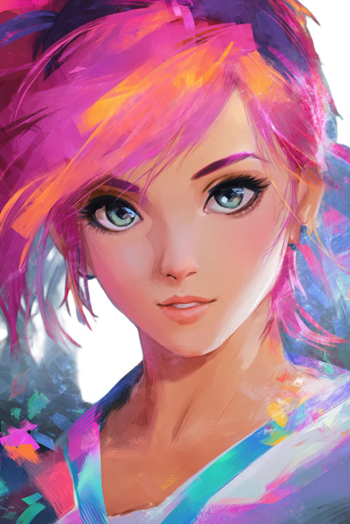 Neon Glitch Portrait V2 Vinyl Car Decal Sticker – Waterproof & UV-Resistant 