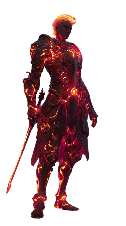Fiery Paladin Vinyl Car Decal Sticker – Waterproof & UV-Resistant 