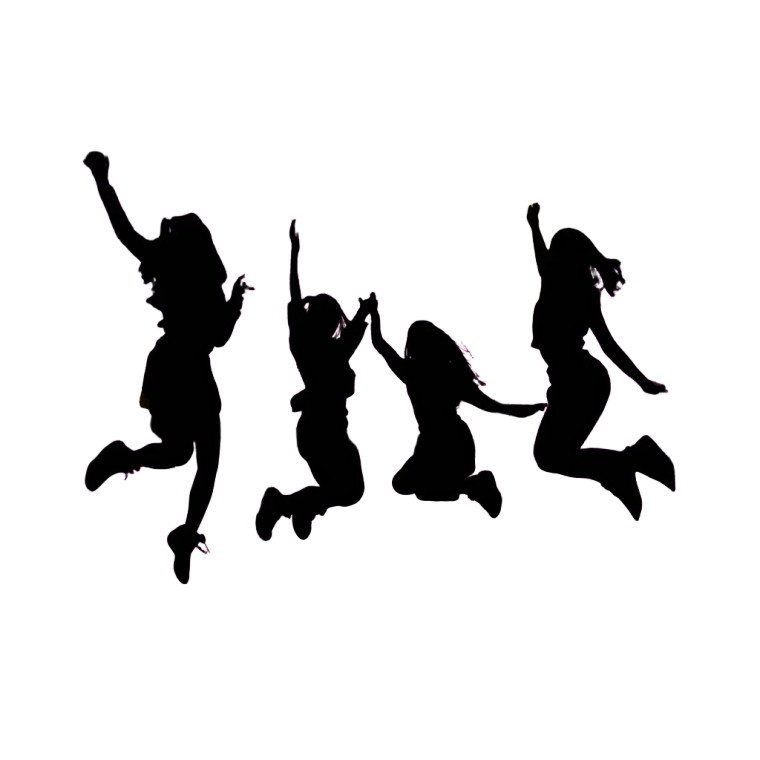 Bouncing Silhouettes Vinyl Car Decal Sticker – Waterproof & UV-Resistant 
