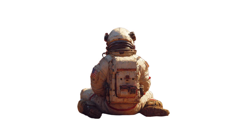 Lone Astronaut Apocalypse Vinyl Car Decal Sticker – Waterproof & UV-Resistant 