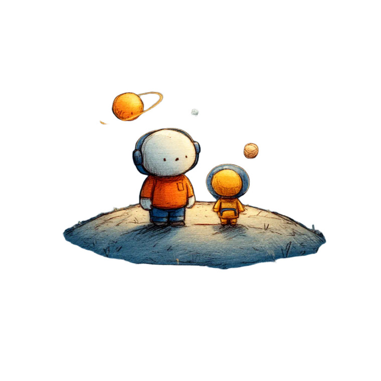 Satellite And Astronaut Vinyl Car Decal Sticker – Waterproof & UV-Resistant 