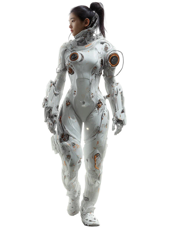 Sci-Fi Chinese Girl Vinyl Car Decal Sticker – Waterproof & UV-Resistant 