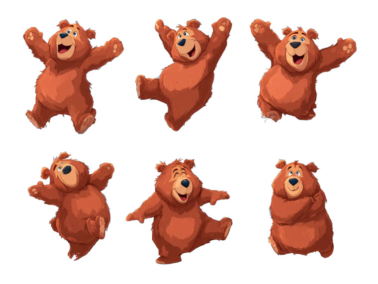 Cartoon Bear Cub Vinyl Car Decal Sticker – Waterproof & UV-Resistant 