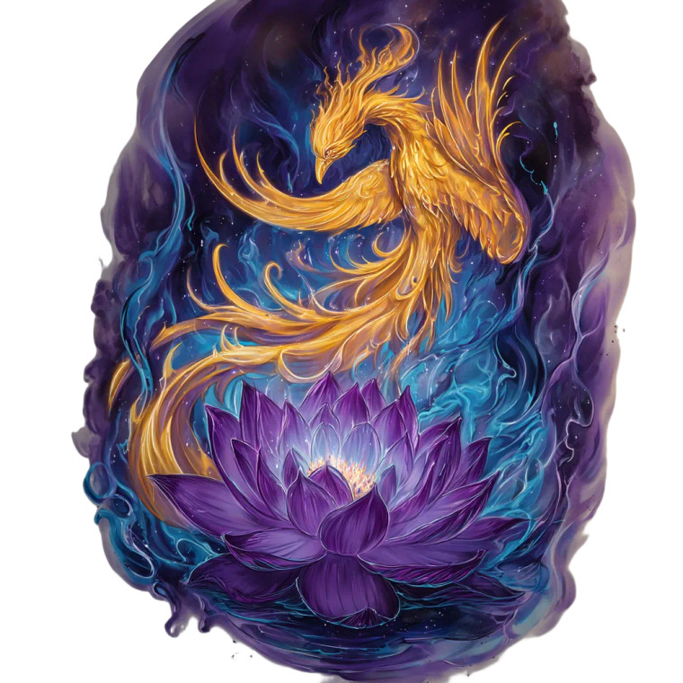 Phoenix Lotus Tattoo Vinyl Car Decal Sticker – Waterproof & UV-Resistant 