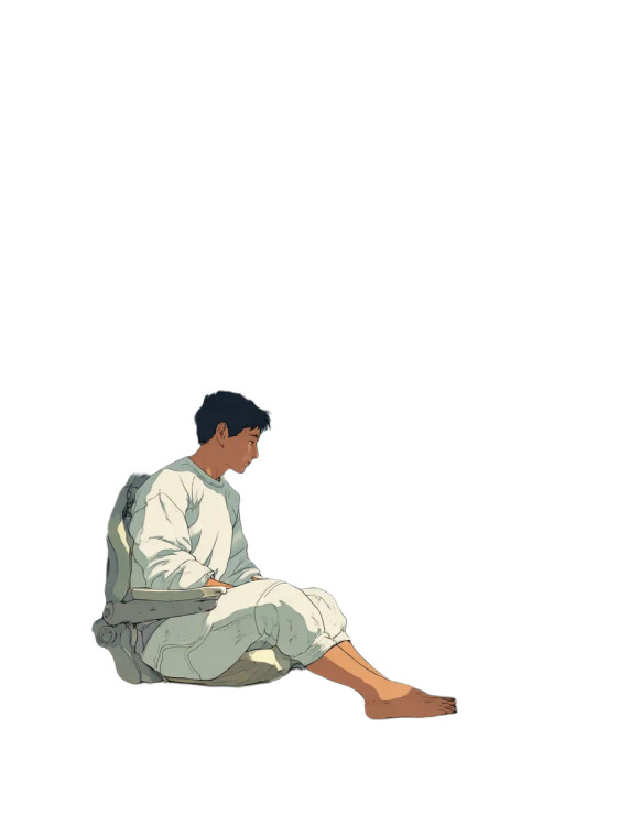 Futuristic Space Worker Vinyl Car Decal Sticker – Waterproof & UV-Resistant 