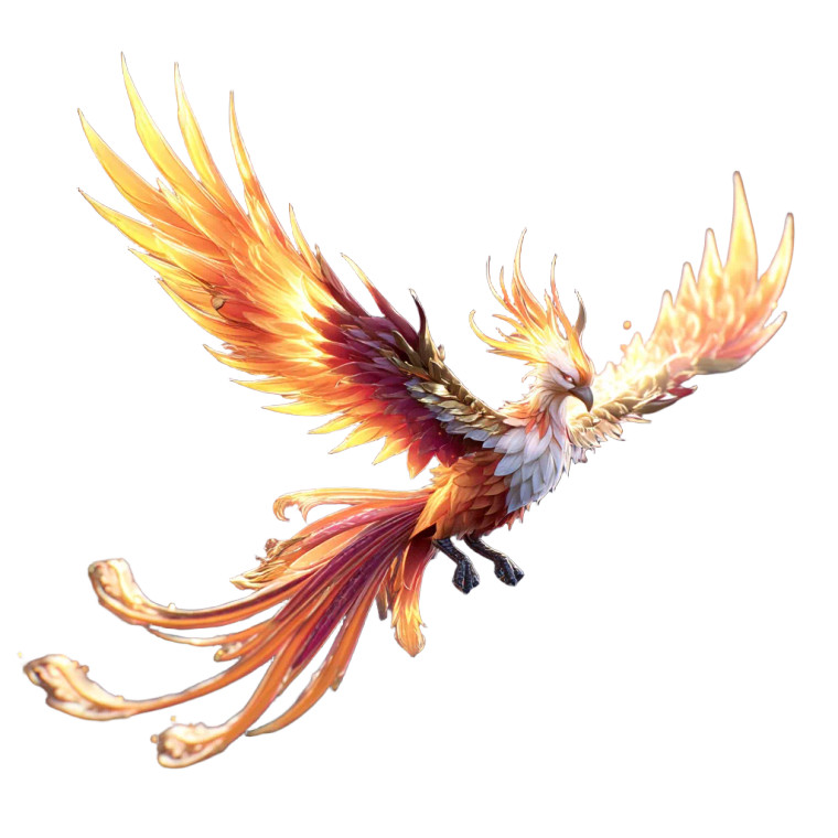 Fiery Phoenix Rebirth Vinyl Car Decal Sticker – Waterproof & UV-Resistant 