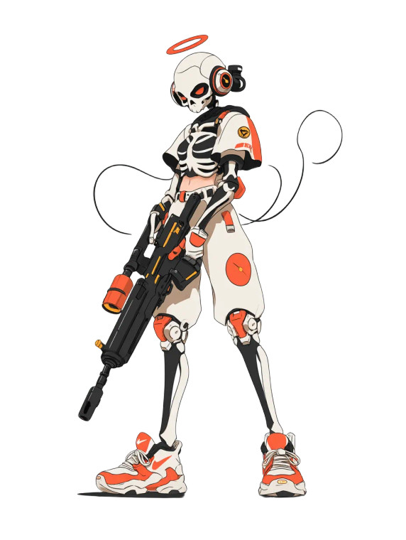 Anime Combat Girl V2 Vinyl Car Decal Sticker – Waterproof & UV-Resistant 