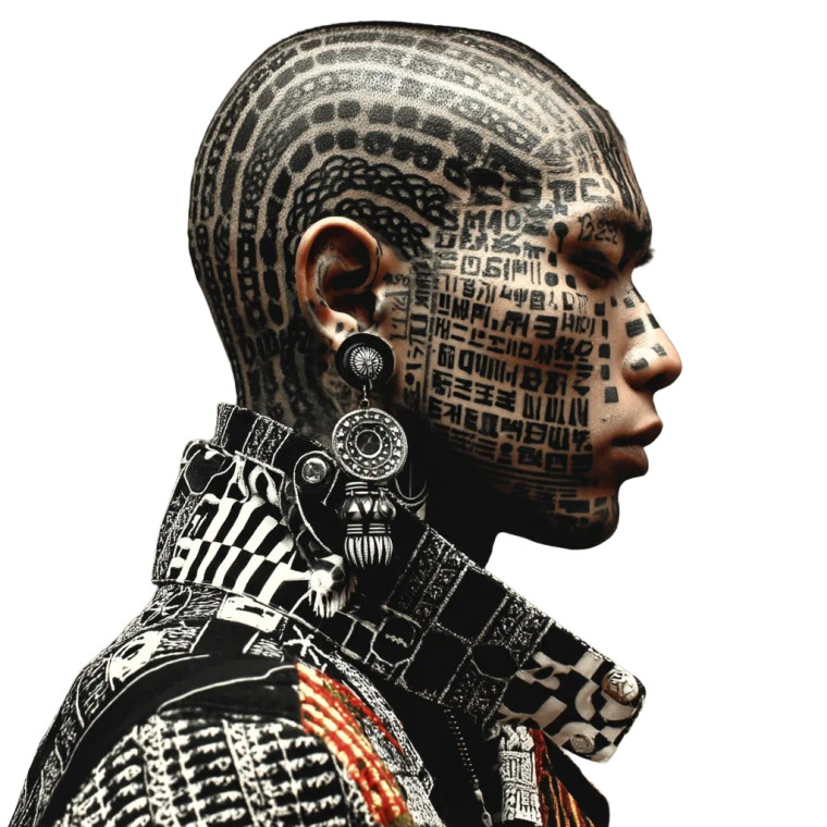 Albino Cyberpunk Portrait V2 Vinyl Car Decal Sticker – Waterproof & UV-Resistant 