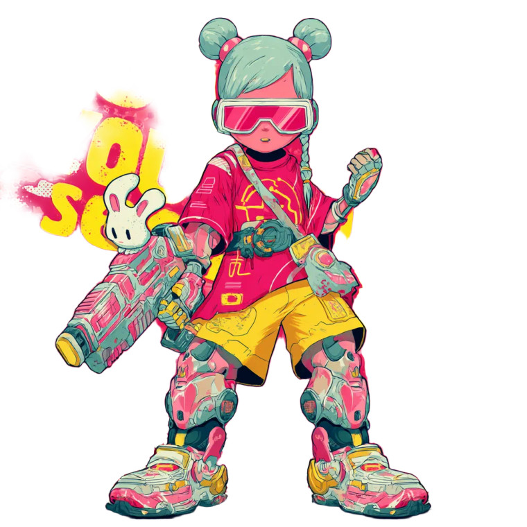 Futuristic Robot Child Vinyl Car Decal Sticker – Waterproof & UV-Resistant 