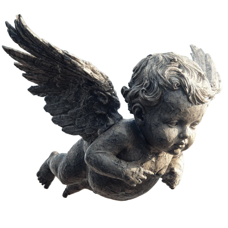 Stone Cherub Baby Vinyl Car Decal Sticker – Waterproof & UV-Resistant 