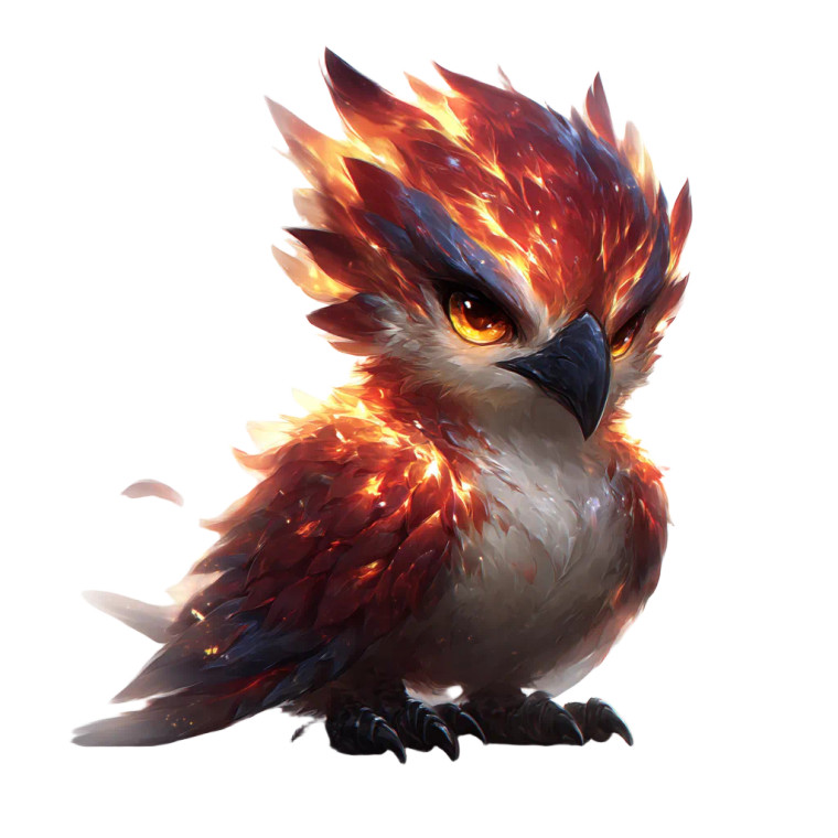 Chibi Phoenix Vinyl Car Decal Sticker – Waterproof & UV-Resistant 