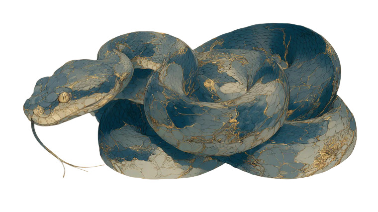 Giant Coiled Serpent Vinyl Car Decal Sticker – Waterproof & UV-Resistant 