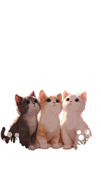 Adorable Kittens Bloom Vinyl Car Decal Sticker – Waterproof & UV-Resistant 