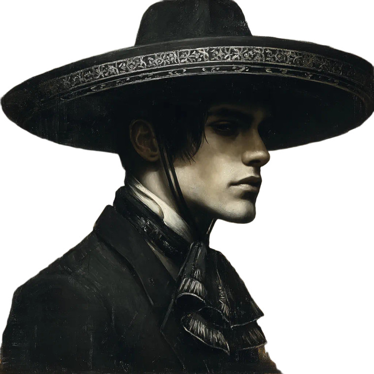 Mexican Charro Portrait Vinyl Car Decal Sticker – Waterproof & UV-Resistant 