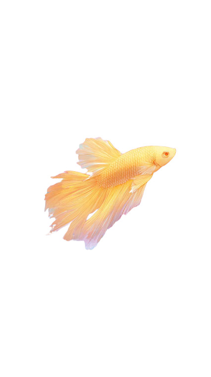 Golden Betta Fish Vinyl Car Decal Sticker – Waterproof & UV-Resistant 