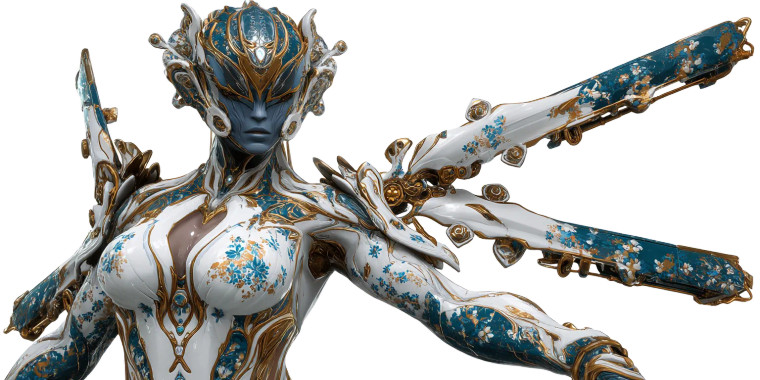 Titania Warframe Pose Vinyl Car Decal Sticker – Waterproof & UV-Resistant 