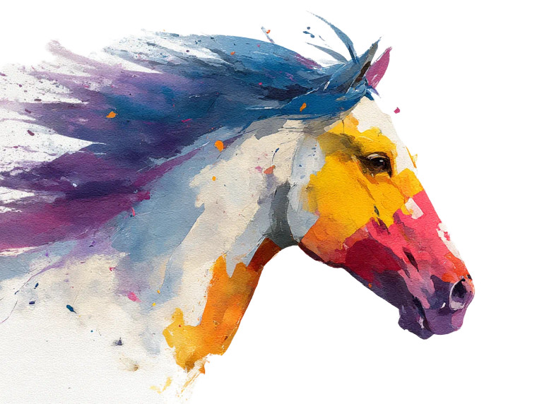 Colorful Flying Horse Vinyl Car Decal Sticker – Waterproof & UV-Resistant 