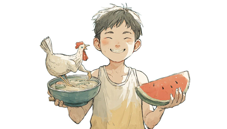 Smiling Boy Summer Vinyl Car Decal Sticker – Waterproof & UV-Resistant 