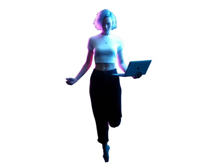 Cyberpunk Tech Muse Vinyl Car Decal Sticker – Waterproof & UV-Resistant 