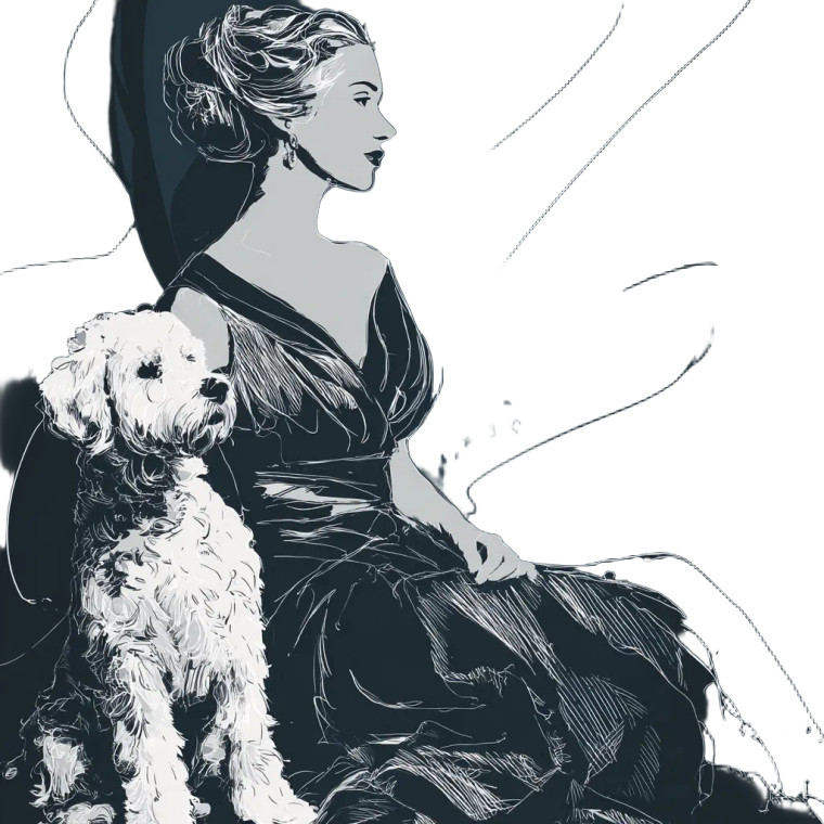 Woman With Dog V10 Vinyl Car Decal Sticker – Waterproof & UV-Resistant 