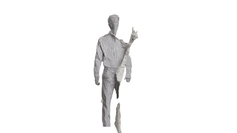 Paper Man Torn Vinyl Car Decal Sticker – Waterproof & UV-Resistant 