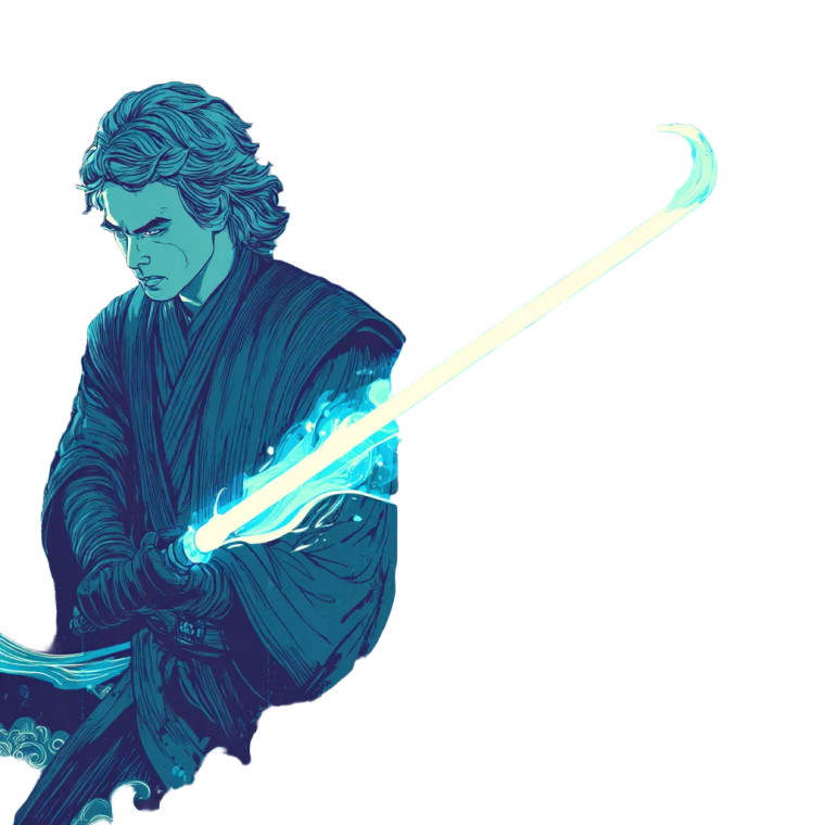 Anakin Skywalker Lightsaber V2 Vinyl Car Decal Sticker – Waterproof & UV-Resistant 